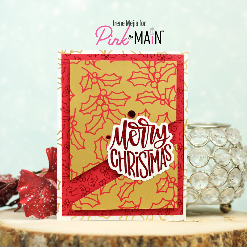 Pink and Main Petite Holly Foilables Panels pmf360 christmas