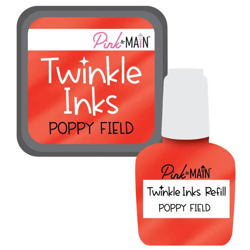Pink and Main Poppy Field Twinkle Ink Pad and Refill pmink100