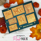 Pink and Main Postage Stamp Dies pnm777 golden