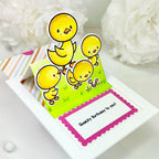 Pink and Main Pull and Surprise Card Dies pnm822 happy birthday