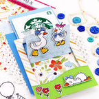 Pink and Main Pull and Surprise Card Dies pnm822 silly geese