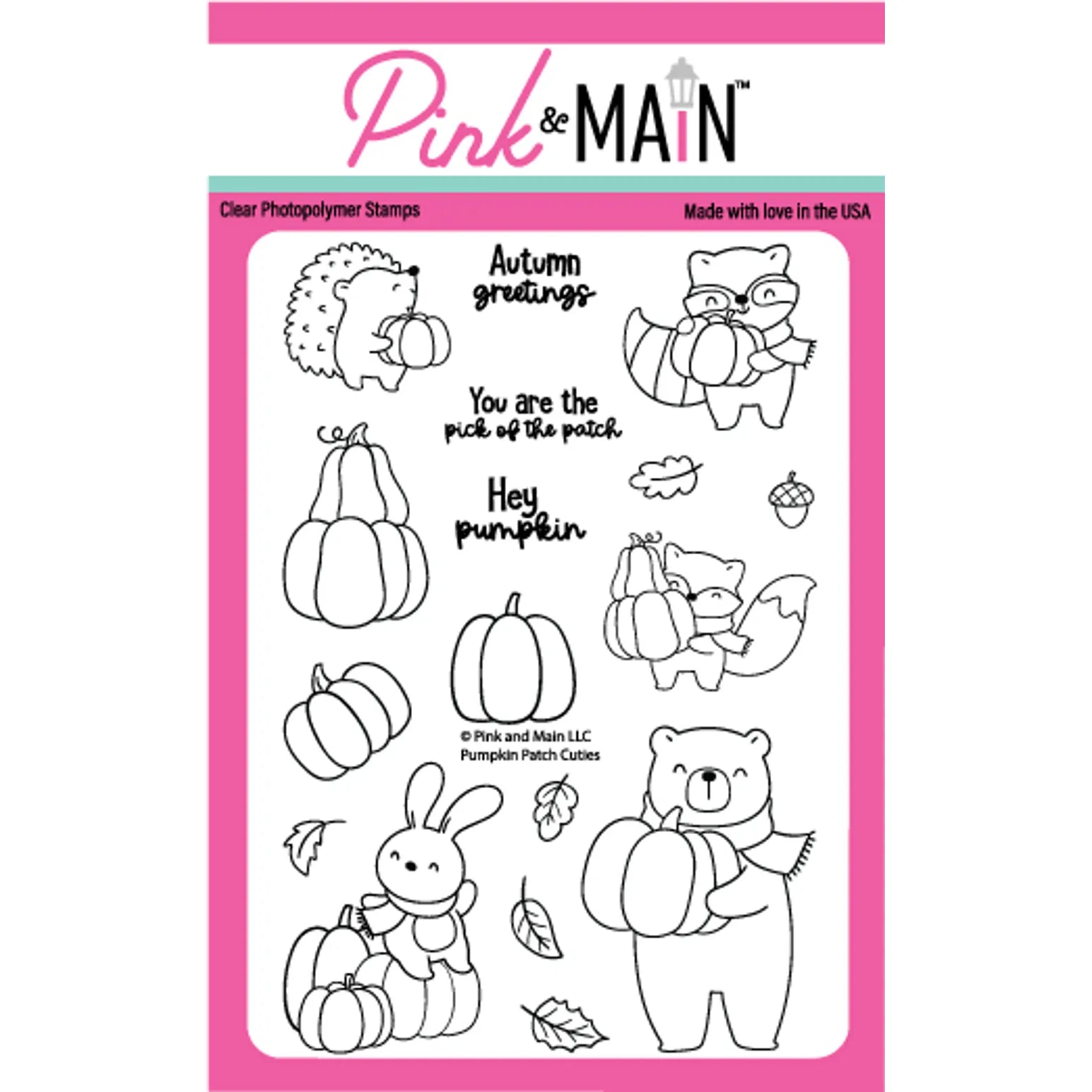 Pink and Main Pumpkin Patch Cuties Clear Stamps pm0724*