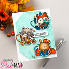 Pink and Main Pumpkin Spice Cuties Clear Stamp and Die Set orange