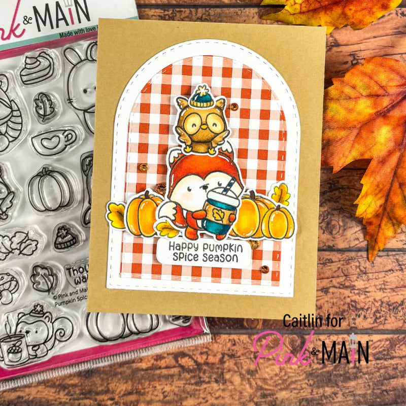 Pink and Main Pumpkin Spice Cuties Clear Stamps pm0811 owl