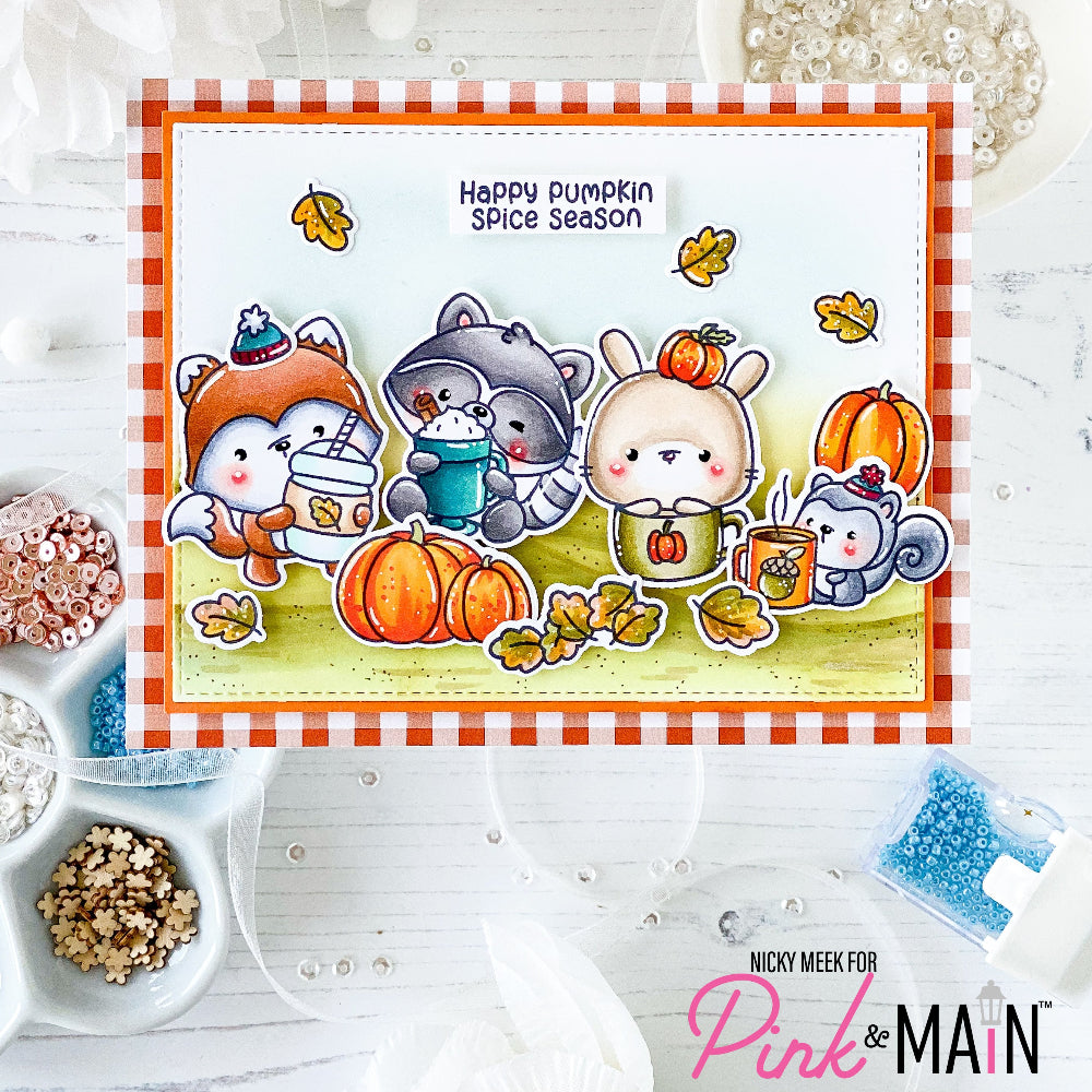 Pink and Main Pumpkin Spice Cuties Clear Stamps pm0811 pumpkins