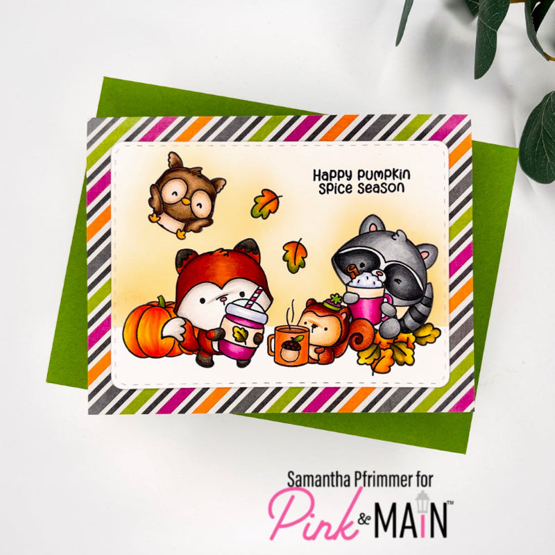 Pink and Main Pumpkin Spice Cuties Dies pnm778 stripes