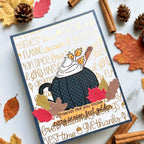 Pink and Main Pumpkin Spice Mug Clear Stamps pm0897 polka dot mug card
