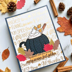 Pink and Main Pumpkin Spice Mug Dies pnm897 polka dot pumpkin mug card