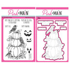 Pink and Main Pumpkins and Crows Clear Stamp and Die Set
