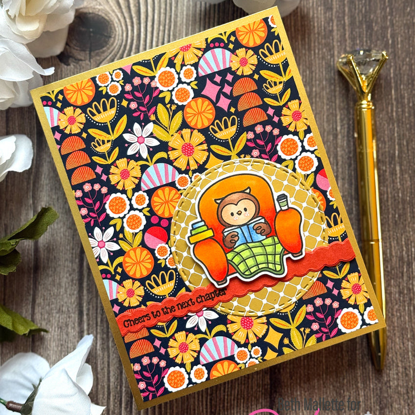 Pink and Main Quilted Foilables Panels pmf376 owl