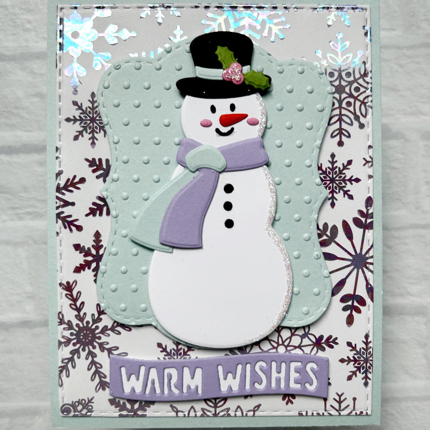 Pink and Main Rainbow Snowflake Foilables Sheets pmf368 snowman