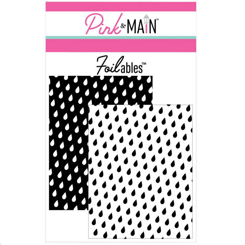 Pink and Main Raindrops Foilables Panels pmf392