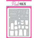 Pink and Main Retro Cocktails Stencil pms131