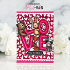 Pink and Main Reverse Heart of Hearts Foilables Panels pmf279 love