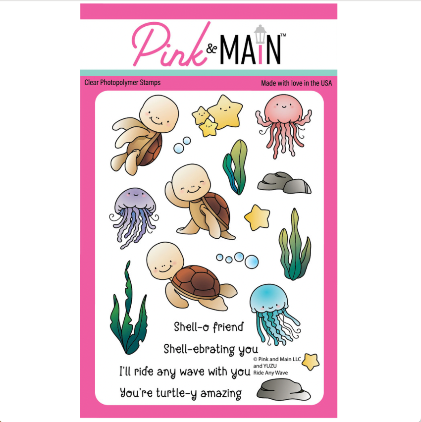 Pink and Main Ride Any Wave Clear Stamp and Die Set product image 1