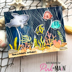Pink and Main Ride the Waves Foilables Sheets pmf408 angelfish birthday card