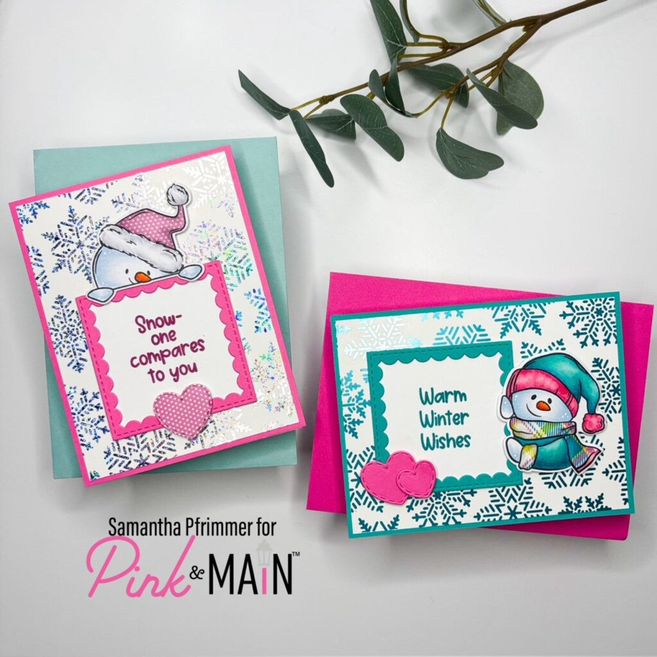 Pink and Main Satin Aqua CheerFoil Roll pmf257 snowflakes