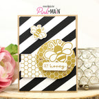 Pink and Main Satin Champagne Cheerfoil Roll pmf331 stripes