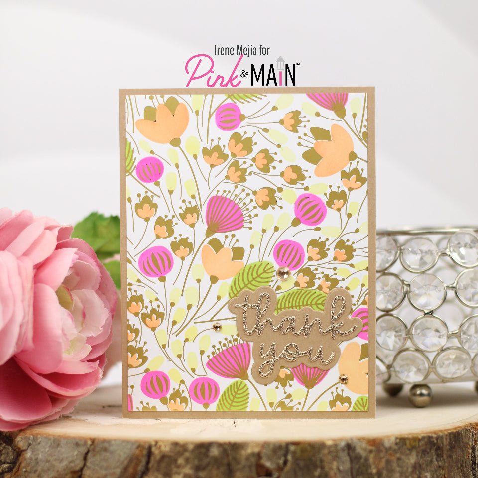 Pink and Main Satin Champagne Cheerfoil Roll pmf331 thank you