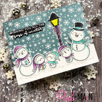 Pink and Main Satin Glacier Cheerfoil pmf427 purple bow streetlight card