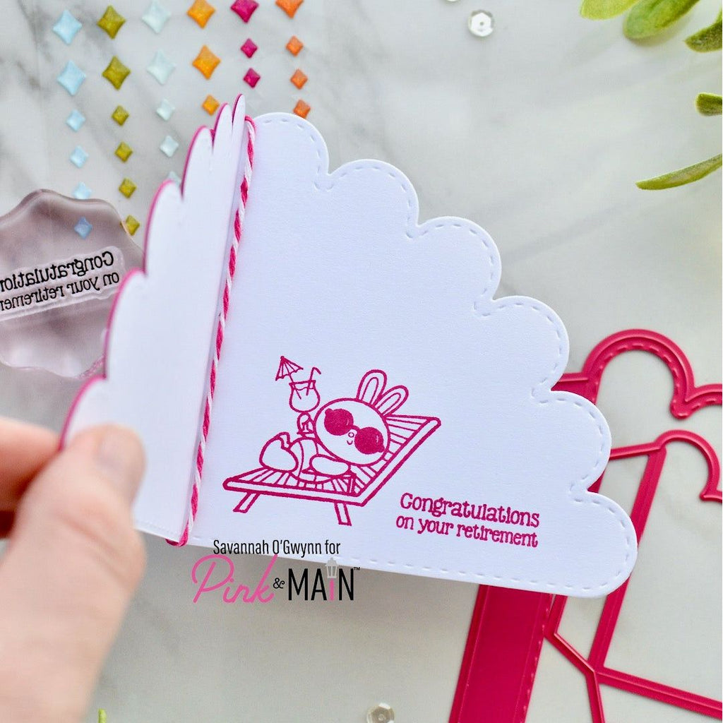 Pink and Main Scallop Corner Pockets Dies pnm809 bunny
