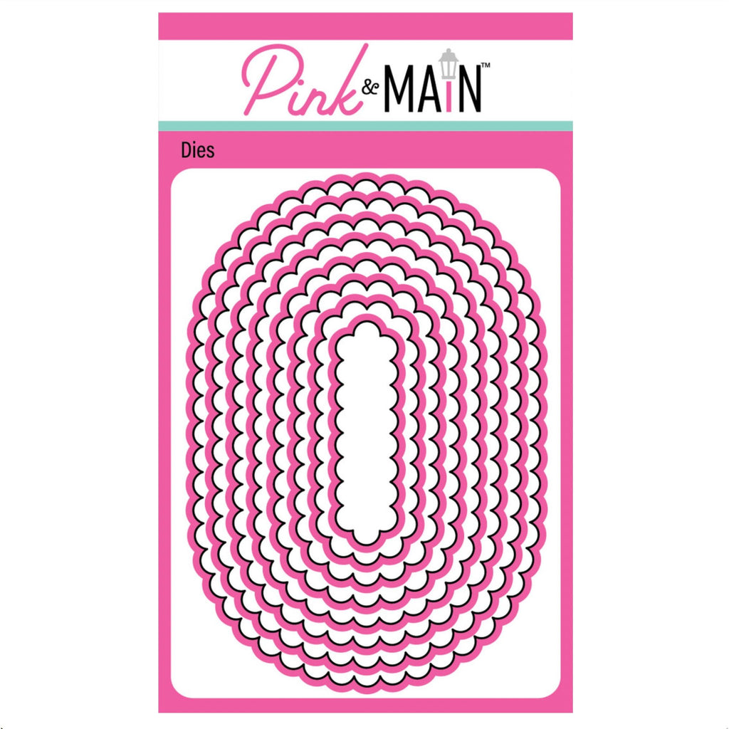 Pink and Main Scallop Oblong Oval Dies pnm894