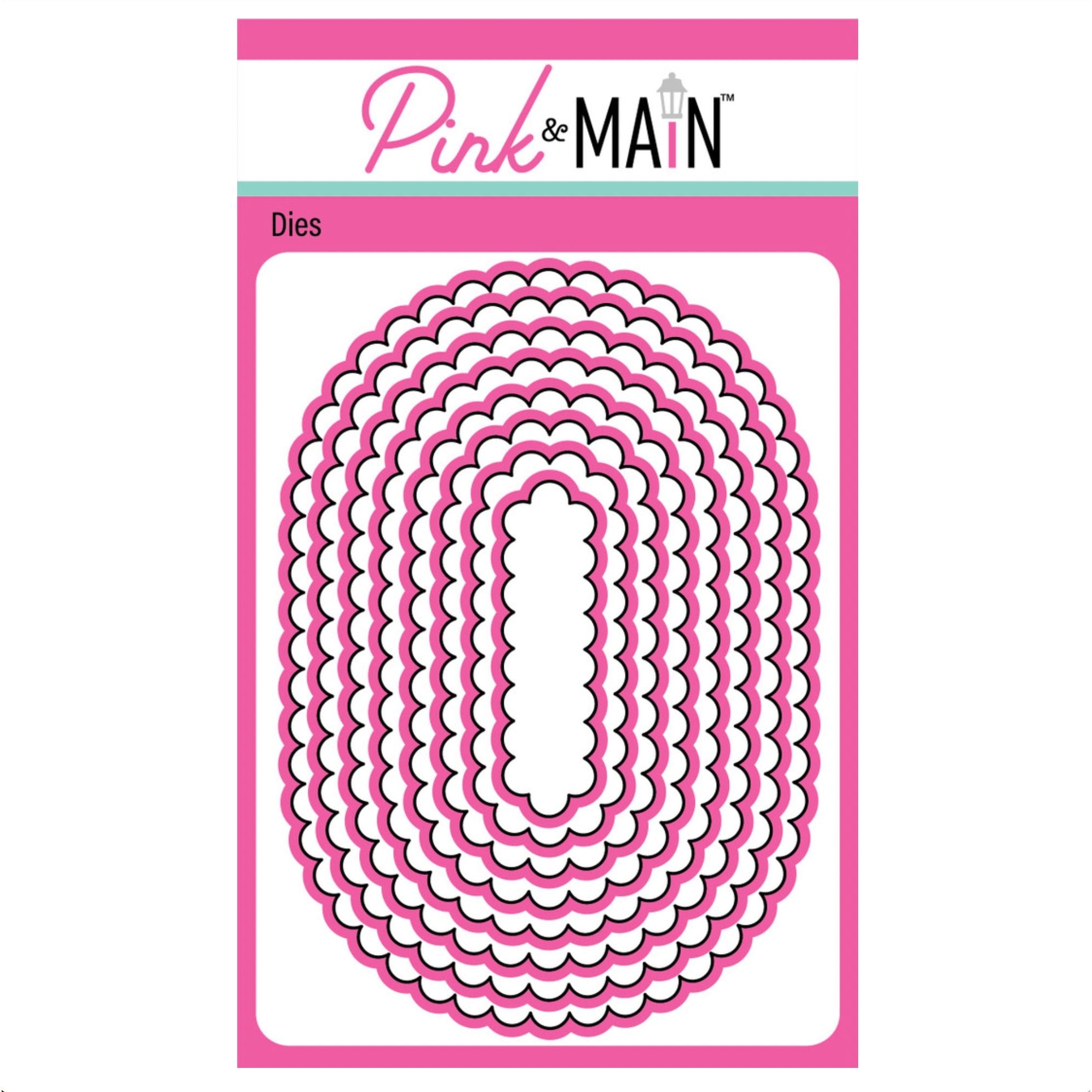 Pink and Main Scallop Oblong Oval Dies pnm894