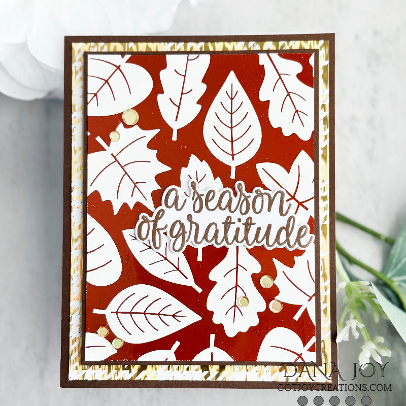 Pink and Main Season of Gratitude Clear Stamp and Die Set red
