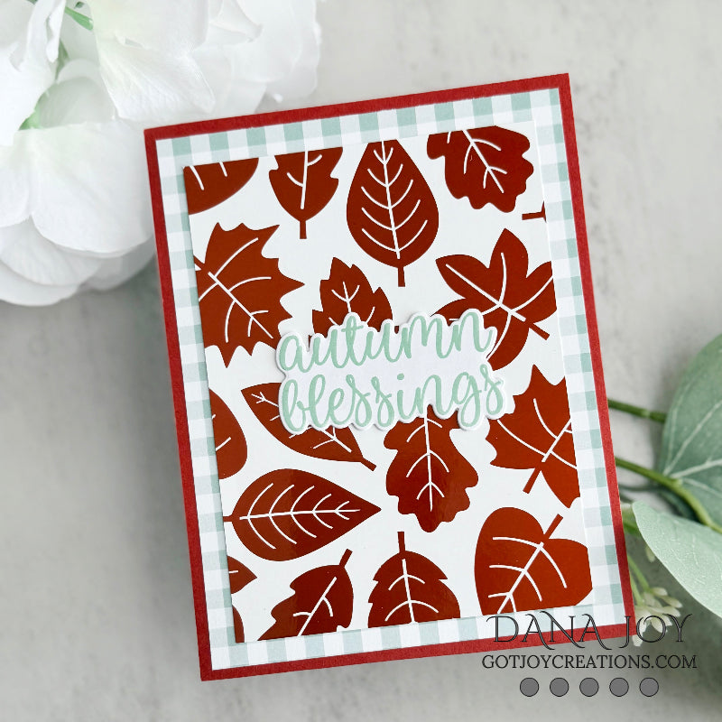 Pink and Main Season of Gratitude Foilable Panels pmf349 leaves