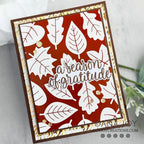 Pink and Main Season of Gratitude Foilable Panels pmf349 leaves foiled
