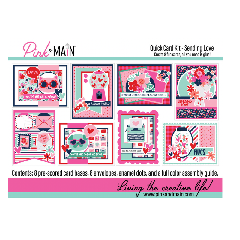 Pink and Main Sending Love Quick Card Kit pmp188