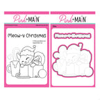 Pink and Main September Cat Clear Stamp and Die Set