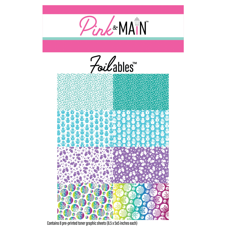 Pink and Main Shades of Winter Foilables Sheets pmf369