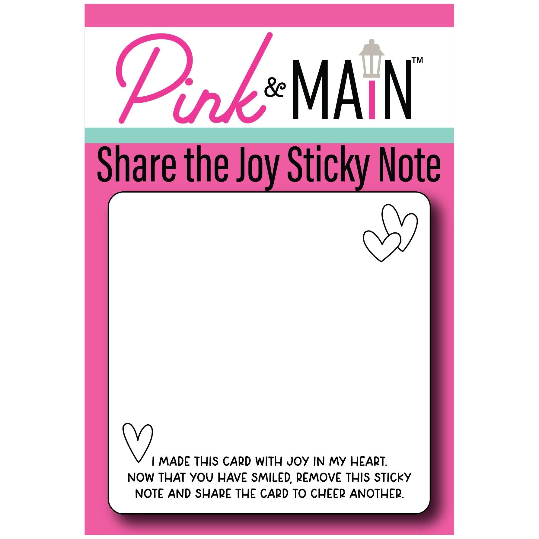 Pink and Main Share the Joy Sticky Notes pmp153
