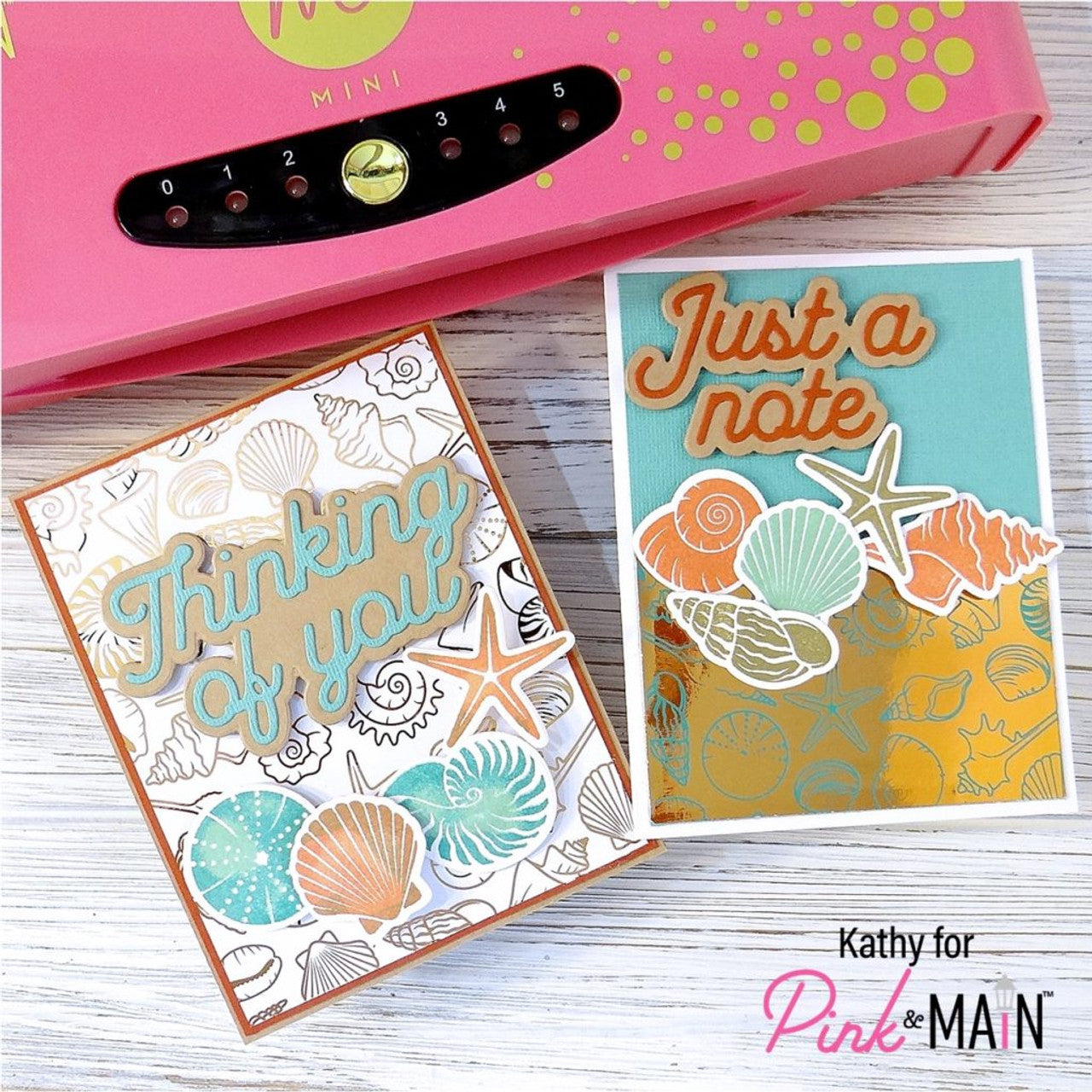 Pink and Main Shell-ebrate Clear Stamps PM0623 thinking of you