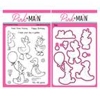 Pink and Main Silly Goose Clear Stamp and Die Set
