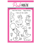 Pink and Main Silly Goose Clear Stamp and Die Set image 1
