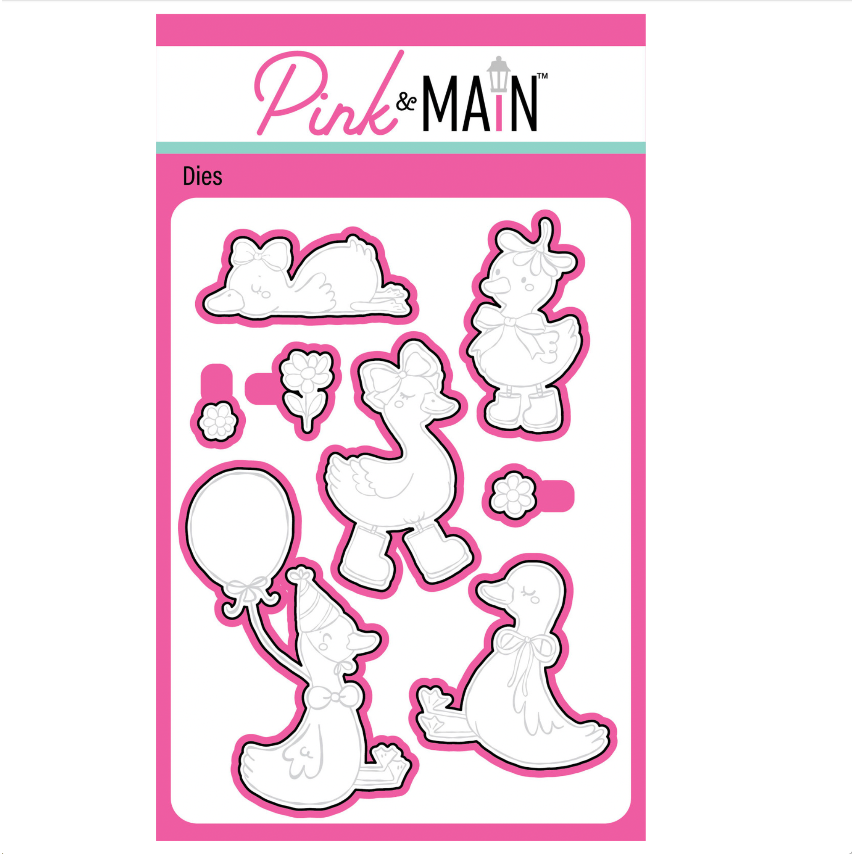 Pink and Main Silly Goose Clear Stamp and Die Set image 2