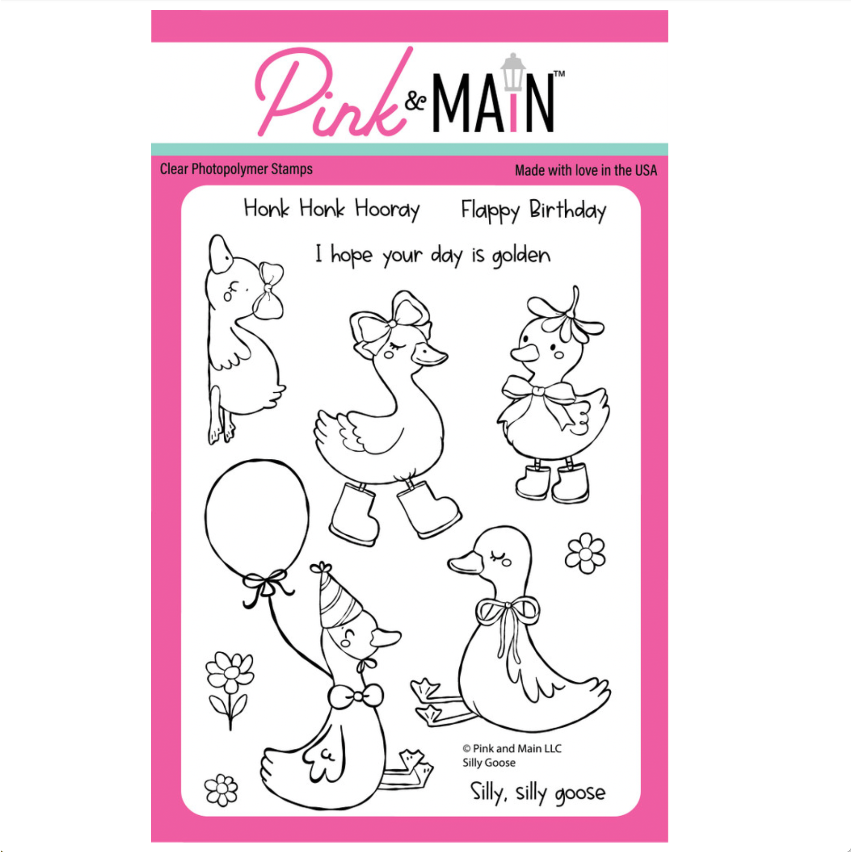 Pink and Main Silly Goose Clear Stamps pm0876