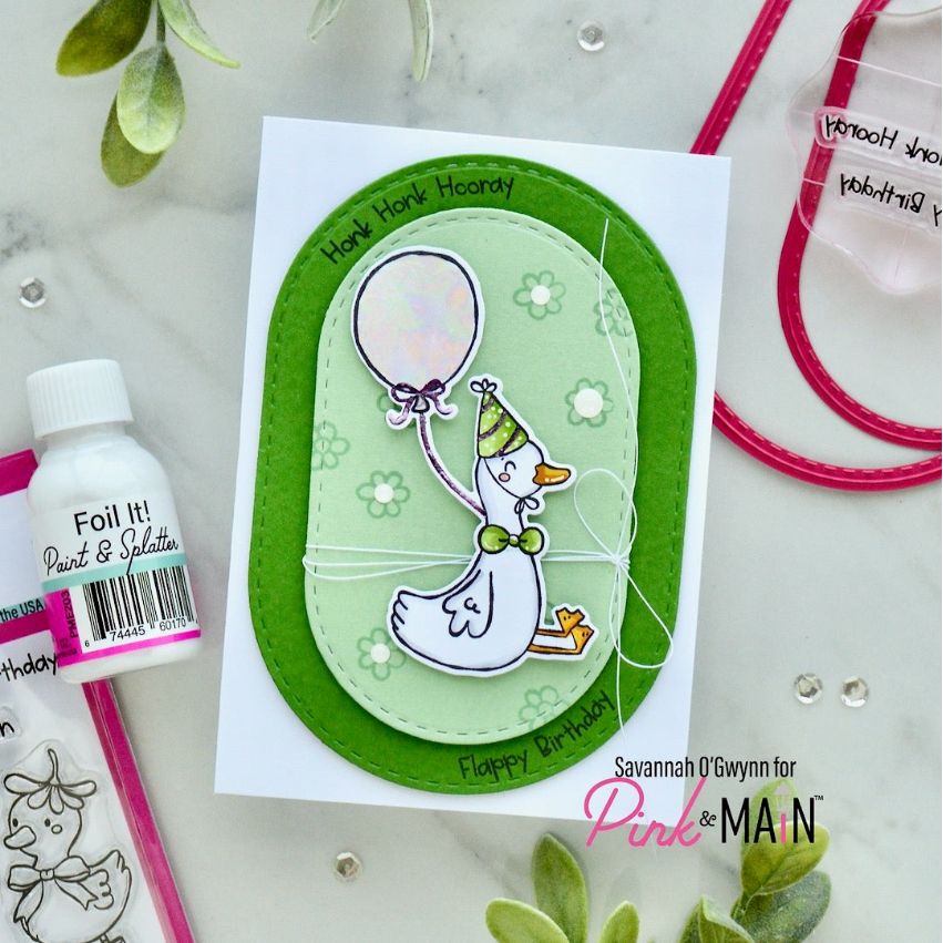 Pink and Main Silly Goose Clear Stamps pm0876 birthday