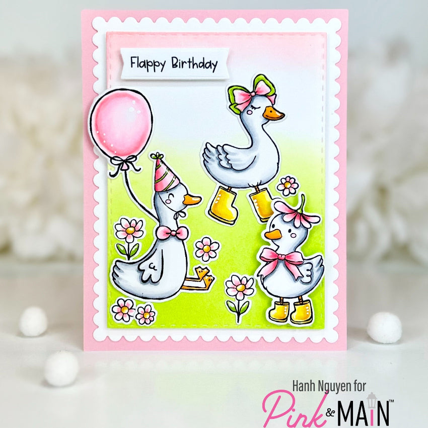 Pink and Main Silly Goose Clear Stamps pm0876 pink balloon