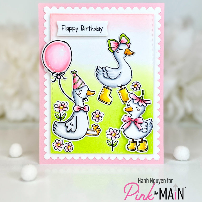 Pink and Main Silly Goose Dies pnm868 pink balloon