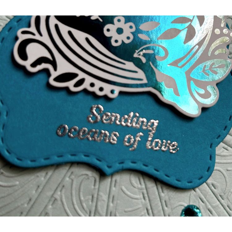 Pink and Main Silver Lining Embossing Powder pme194 embossed