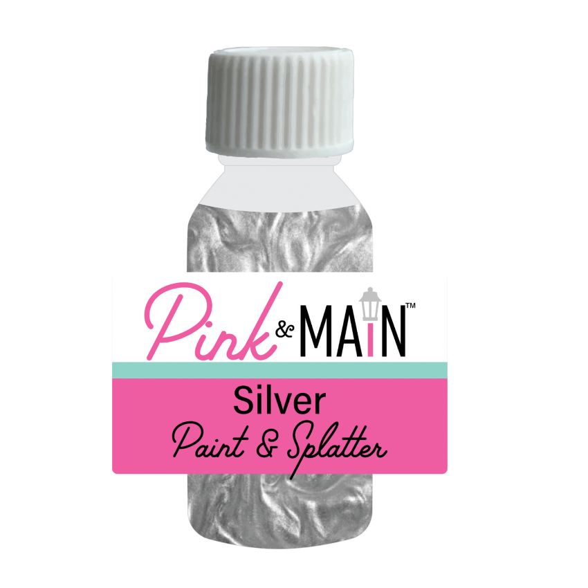 Pink and Main Silver Paint and Splatter Bottle pme201