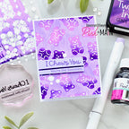 Pink and Main Silver Paint and Splatter Bottle pme201 purple bears