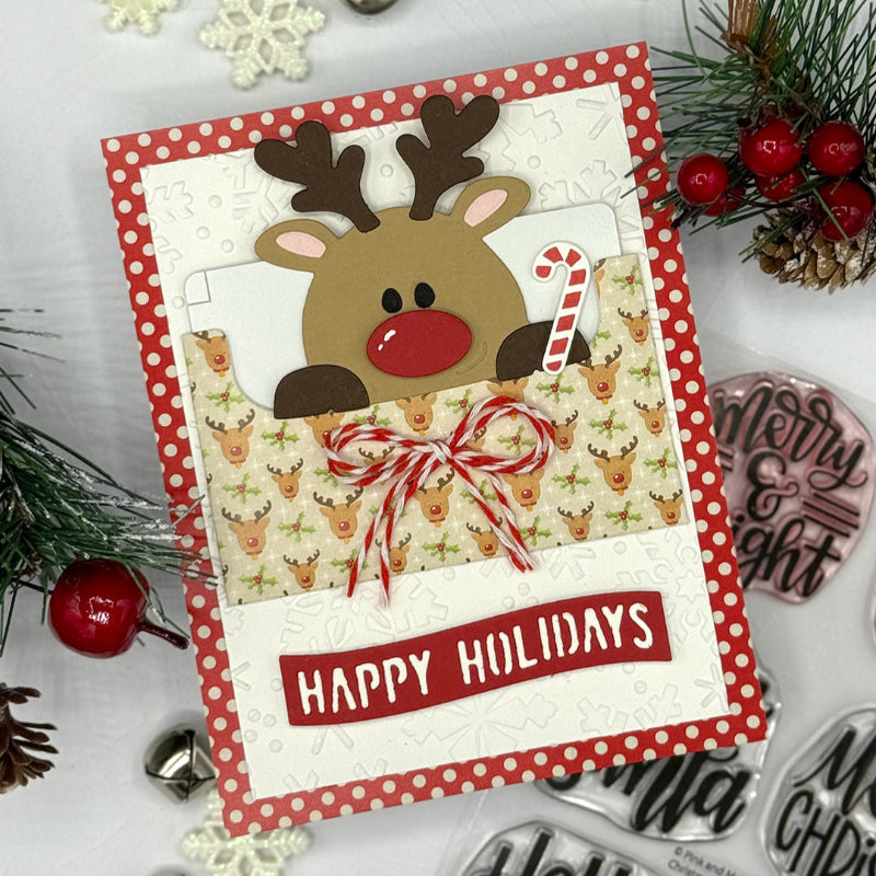 Pink and Main Simple Gift Card Pockets Dies pnm792 happy holidays