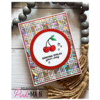 Pink and Main Simple Plaids Foilables Sheets pmf418 sending smiles card