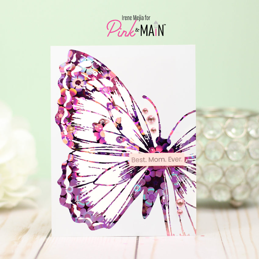 Pink and Main Sketched Butterfly Foilable Panels pmf319 best mom