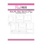Pink and Main Slimline Mini Slimline Sketch Journal Pages pmp176