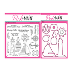 Pink and Main Smooth Sailing Clear Stamp and Die Set